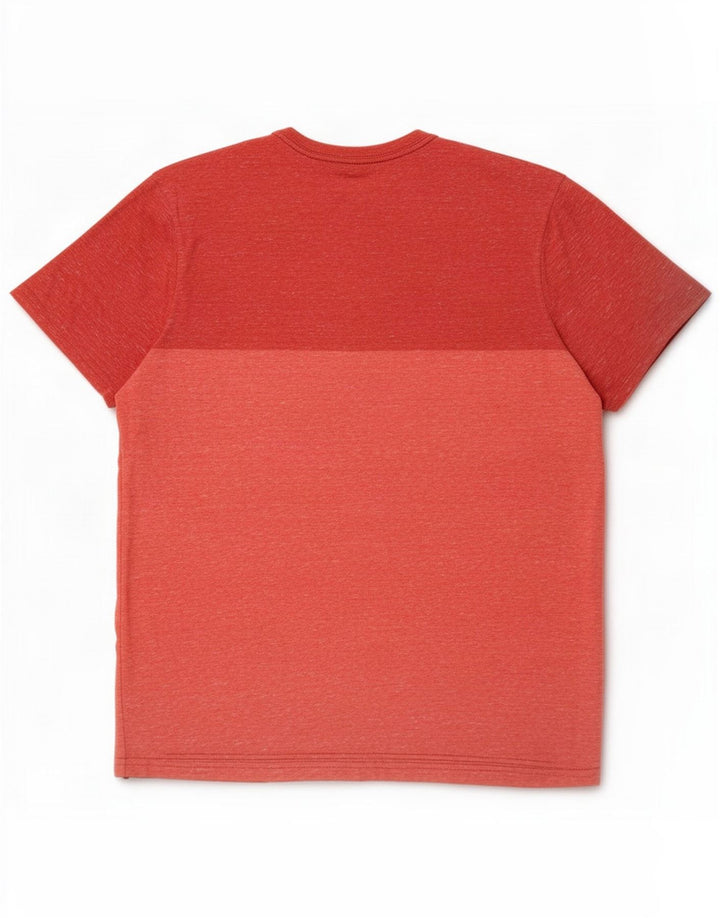 Mossimo Herren T-Shirt Top Mittelrot Colourblock Baumwolle