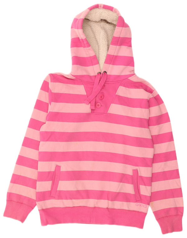 Animal Damen Kapuzenpullover UK 12 Mittelrosa gestreift aus Baumwolle