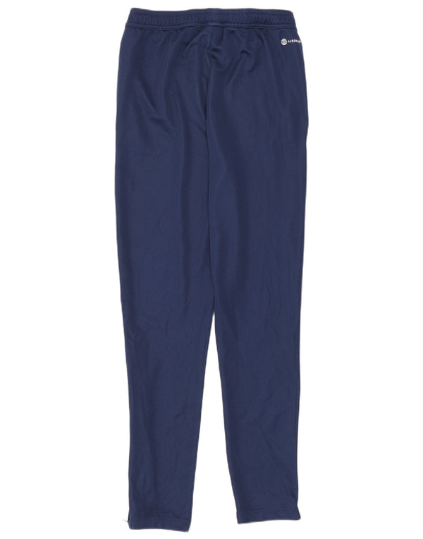 Adidas Boys Aeroready Tracksuit Trousers 13-14 Years Navy Blue Polyester
