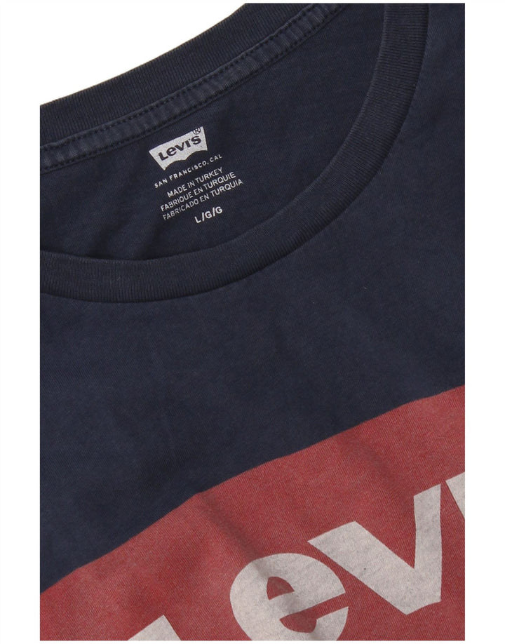 T-shirt grafica da uomo Levi's Top grande blu navy