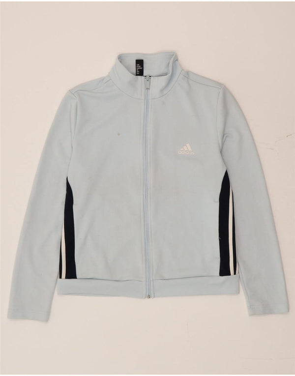 Giacca da tuta da donna Adidas UK 16/18 Large Blu Colourblock