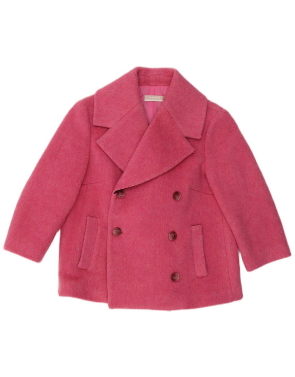 Stefanel Dame Kort 3/4-ærmet Ærtefrakke US 8 Medium Pink Uld