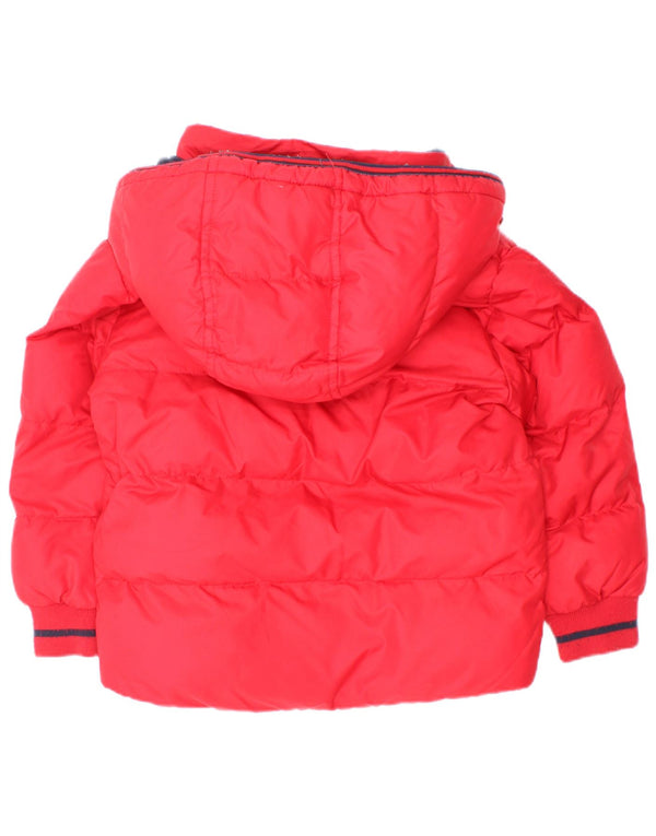 Timberland Veste matelassée à capuche garçon 2-3 ans rouge polyester