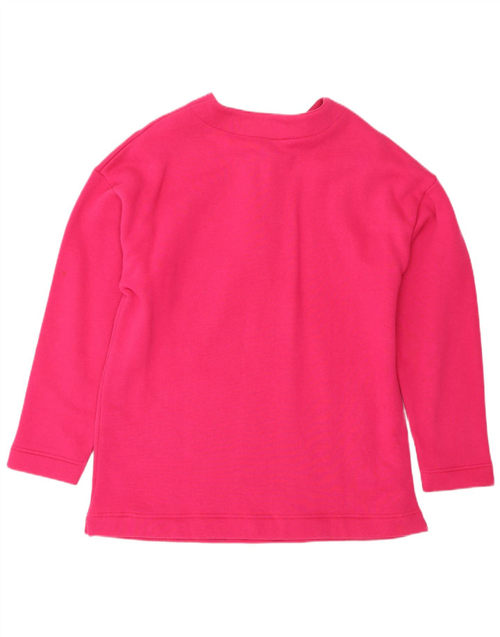 Benetton Womens Sweatshirt Jumper UK 14 Medium Pink