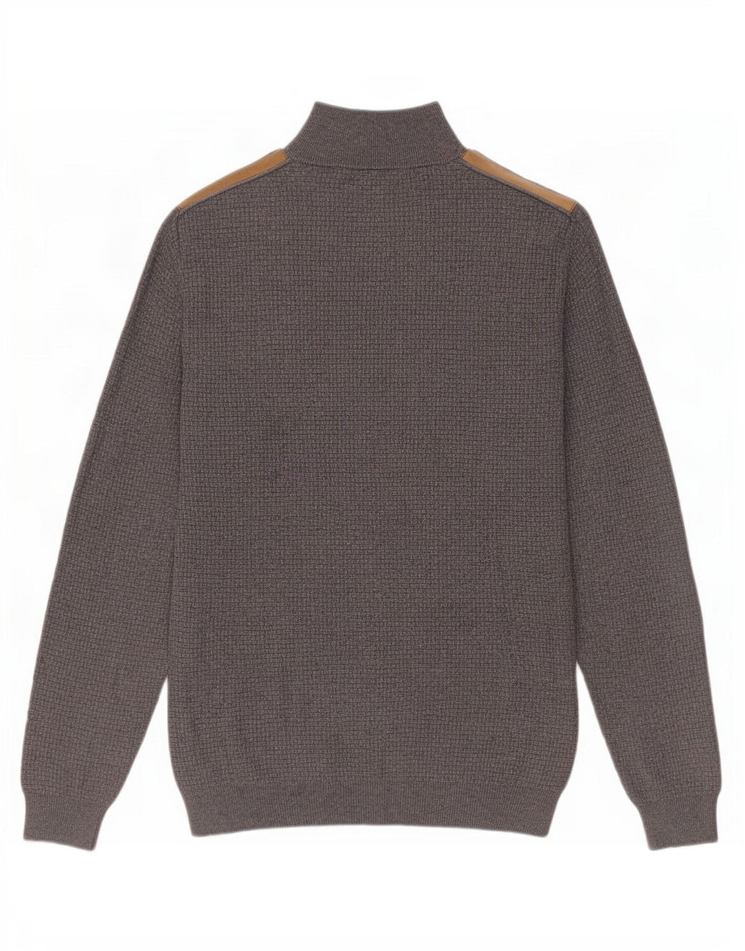 Massimo Dutti Pull Col Zippé Homme Gris Moyen Coton