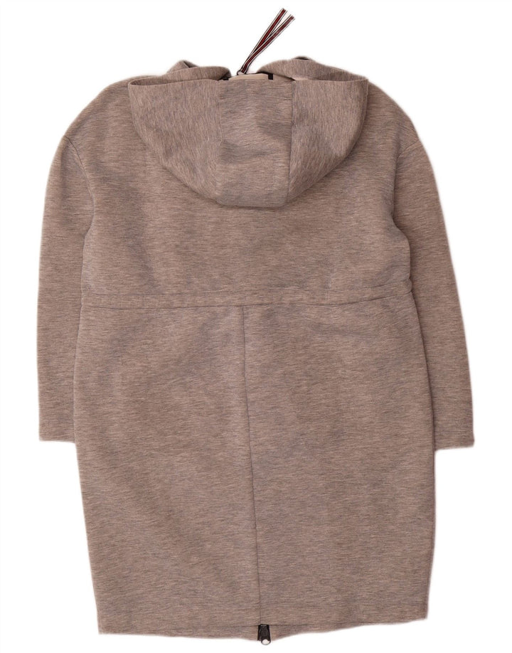 Max & Co. Womens Hooded Oversized Overcoat UK 10 Small Grey Flecked Modal