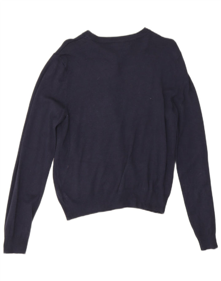 Marks & Spencer Dame Cardigan Sweater UK 12 Medium Navy Blue Viscose