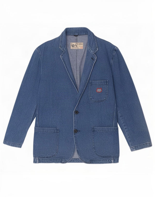 Ontario Chaqueta vaquera de 2 botones para hombre UK 42 XL Algodón azul