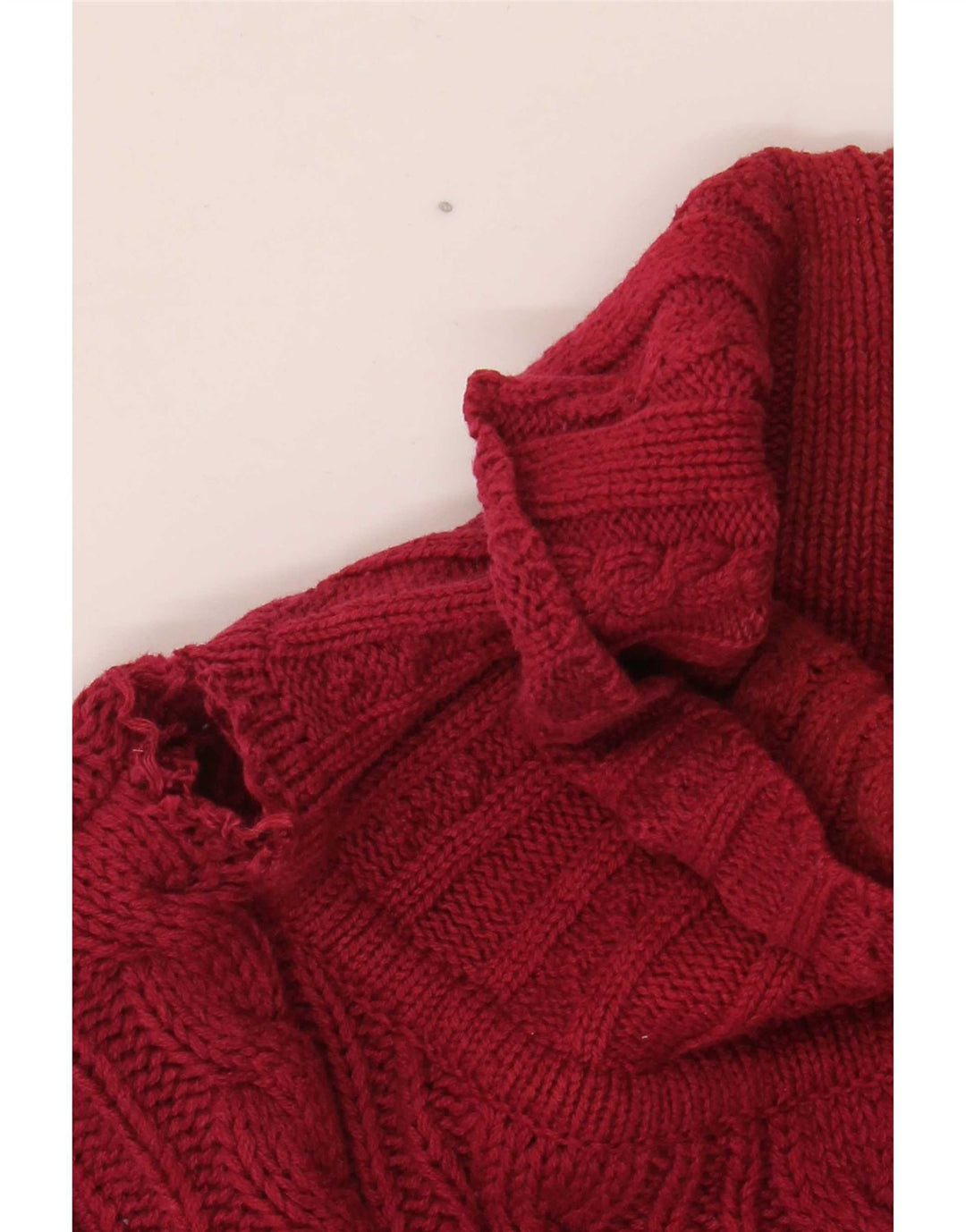 Eddie Bauer Pull col roulé pour homme en coton rouge Taille L