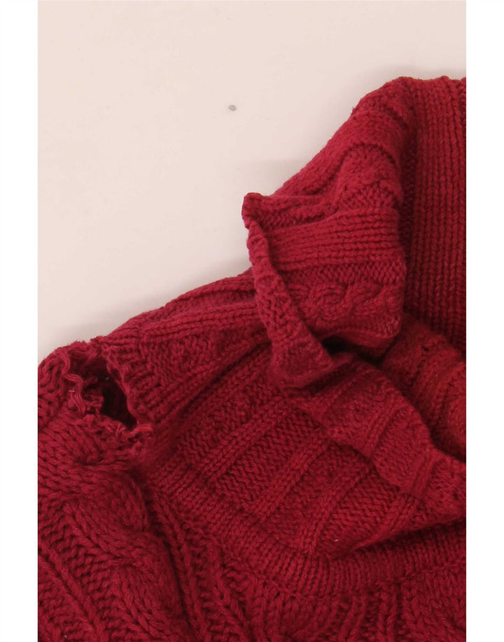 Eddie Bauer Pull col roulé pour homme en coton rouge Taille L