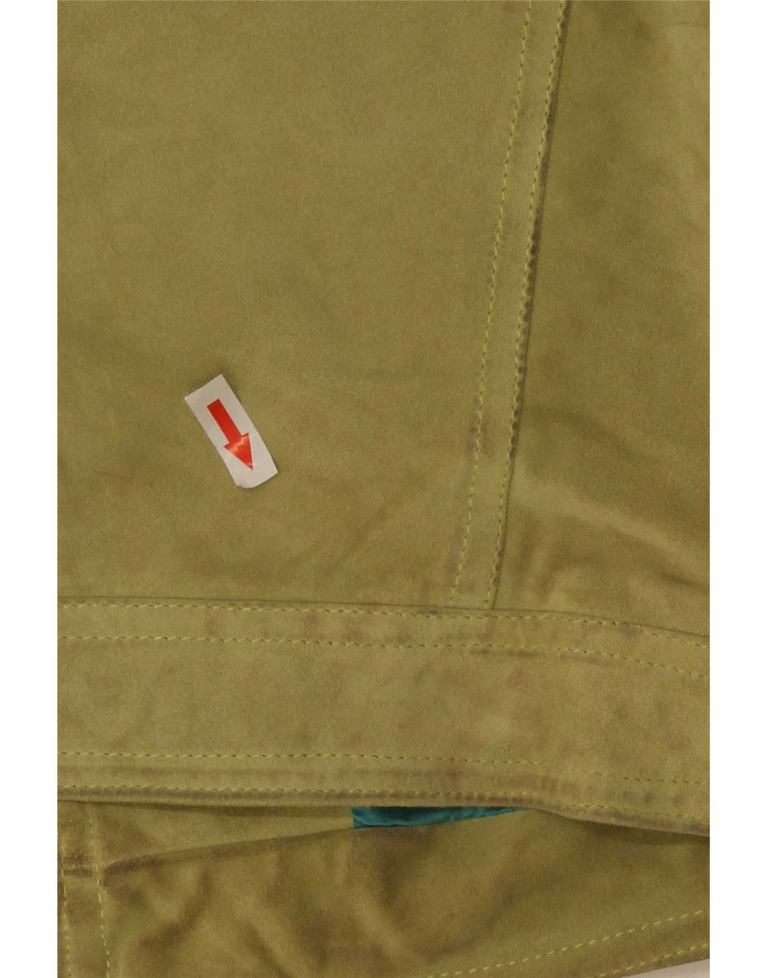 Giacca da motociclista vintage in pelle scamosciata corta da donna IT 40 piccola in pelle verde