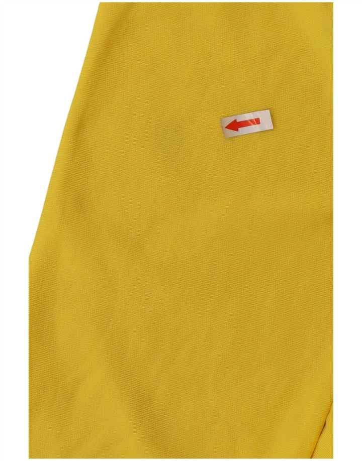 Loffler Mens Zip Neck Top Long Sleeve Large Yellow