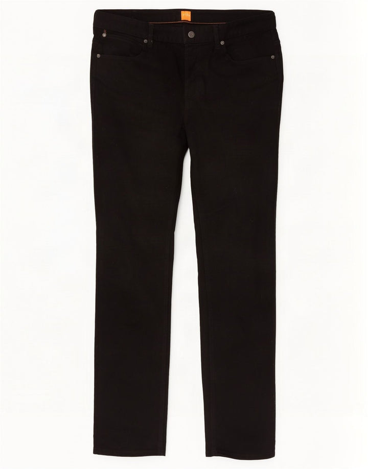 Hugo Boss Herre Slim Jeans W36 L36 Sort Bomuld