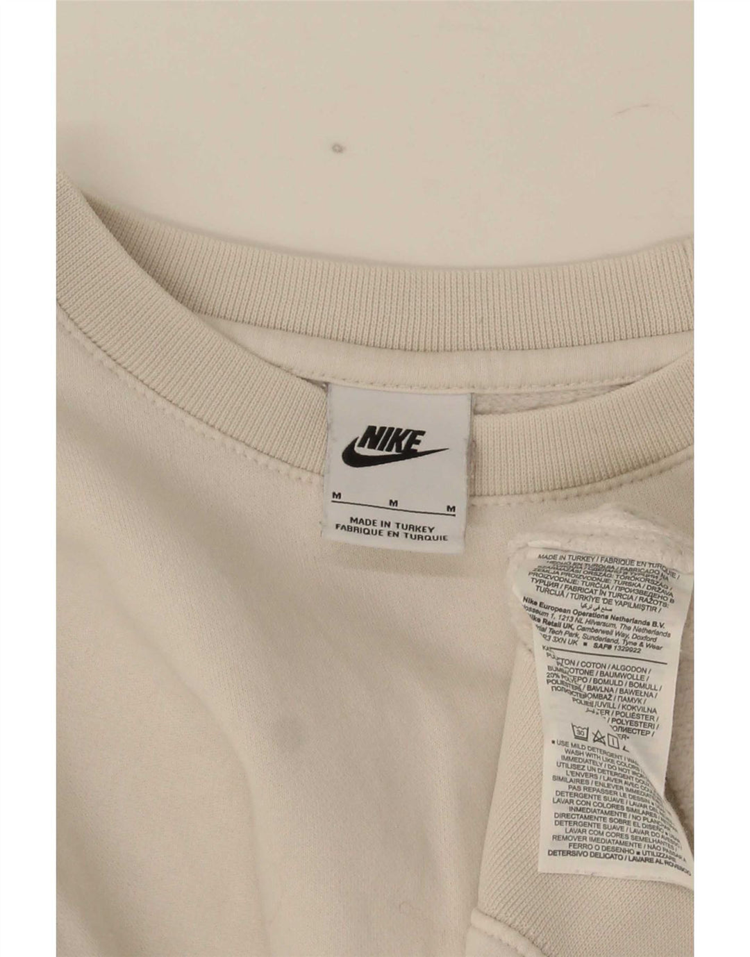 Ανδρικό γραφικό φούτερ Nike, μεσαίο λευκό βαμβακερό