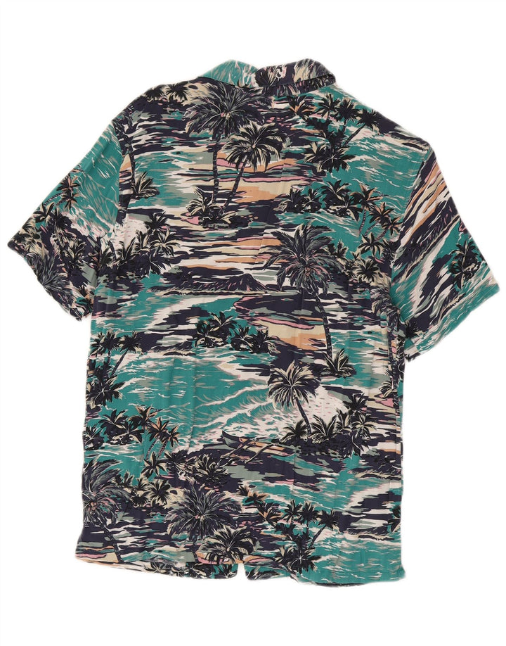 Pull & Bear Herre Hawaii kortærmet skjorte medium flerfarvet viskose