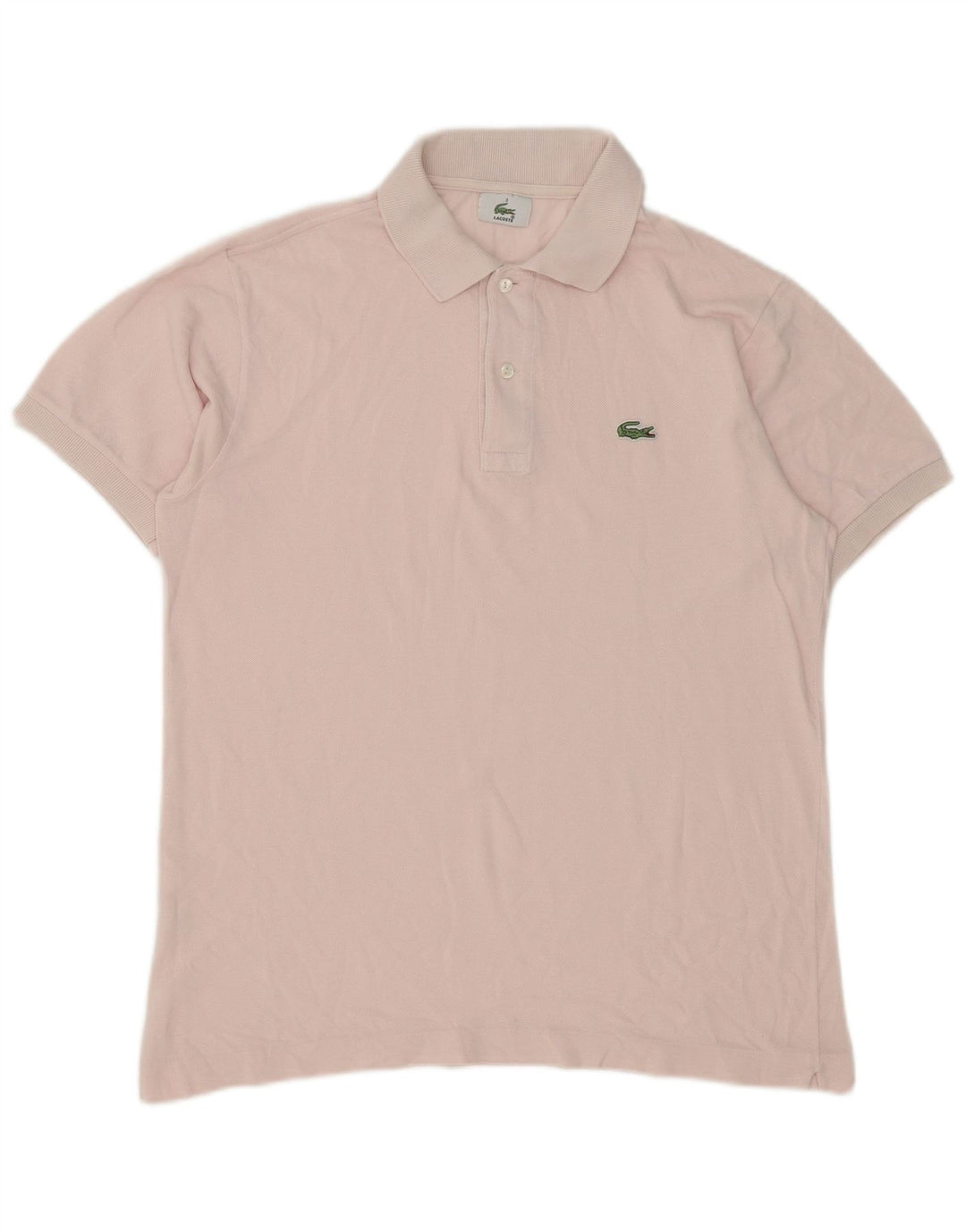 Lacoste Mens Polo Shirt Size 3 Small Pink Cotton