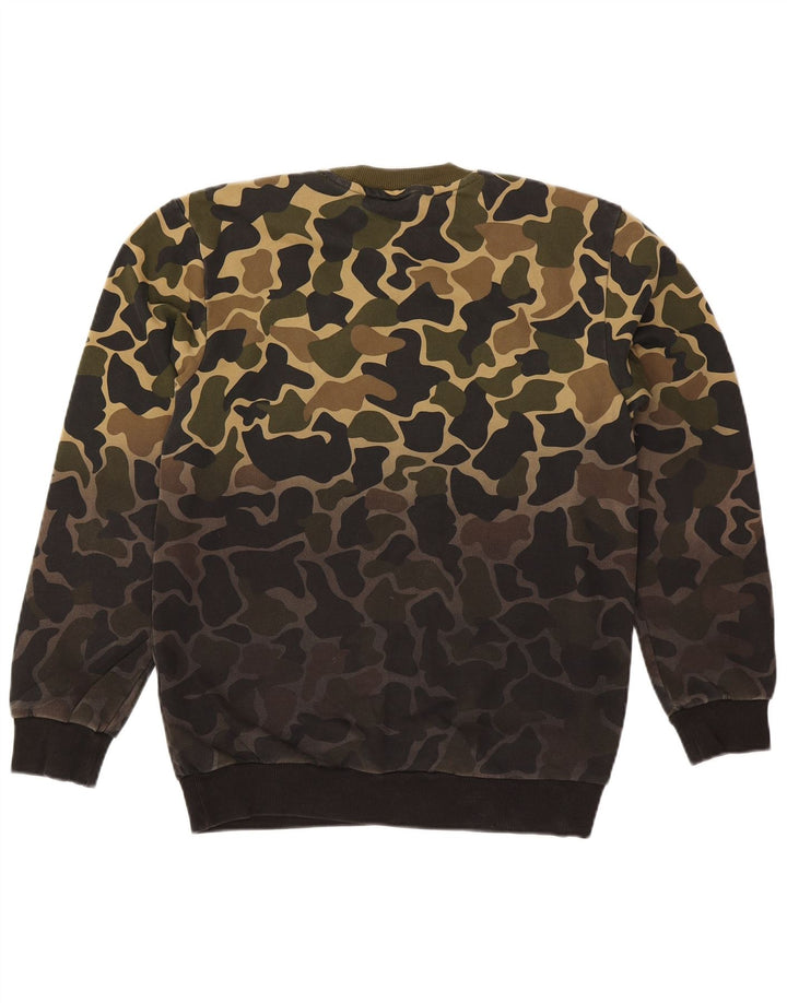 Adidas Mens Sweatshirt Jumper Small Khaki Camouflage Cotton