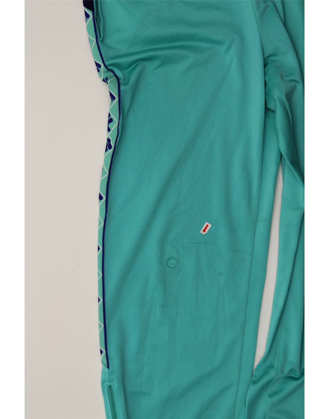 FILA Mens Graphic Tracksuit Trousers IT 50 Medium Turquoise Colourblock Vintage Fila and Second-Hand Fila from Messina Hembry 