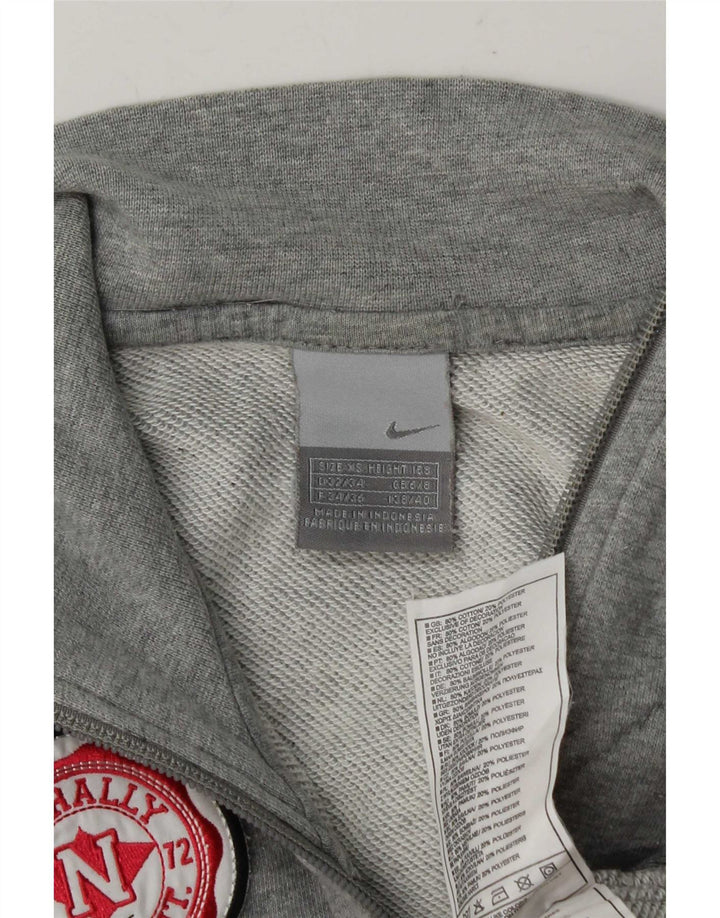 Nike Womens Tracksuit Top Jacket UK 6/8 XS Grey Cotton