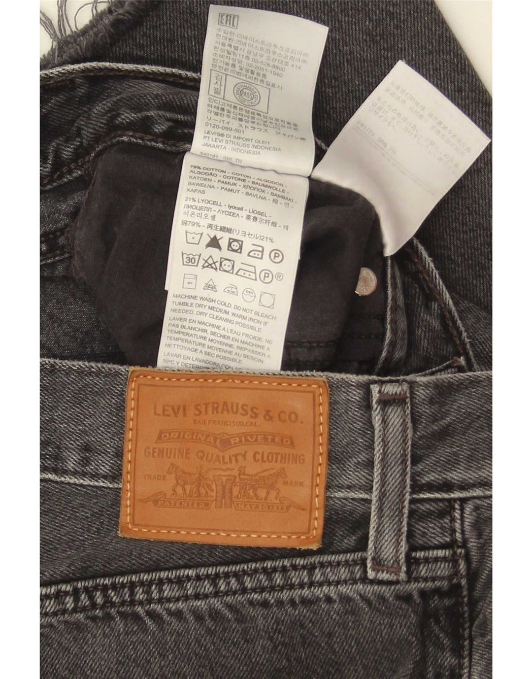 Levi's Dame Højtaljede Flared Jeans W30 L26 Grå Bomuld