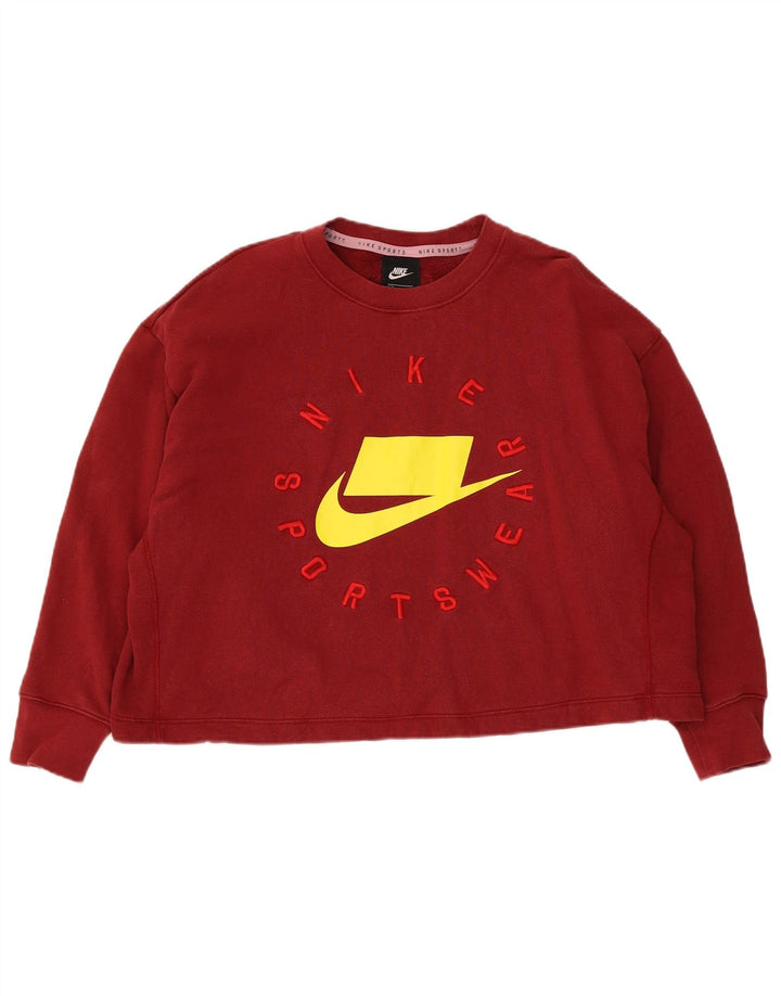 Damska bluza dresowa Nike Oversized Crop Graphic UK 14, średnia czerwień