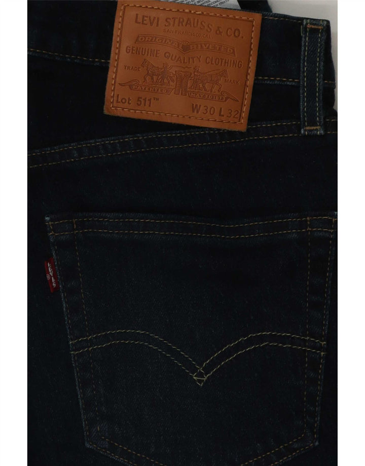 Levi's Herre 511 Slim Jeans W30 L32 Marineblå Bomuld