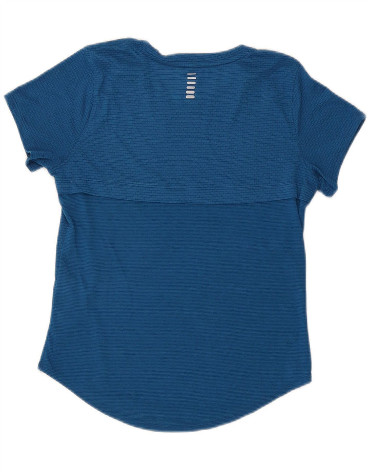 UNDER ARMOUR Damen T-Shirt Top UK 14 Mittelblaues Polyester