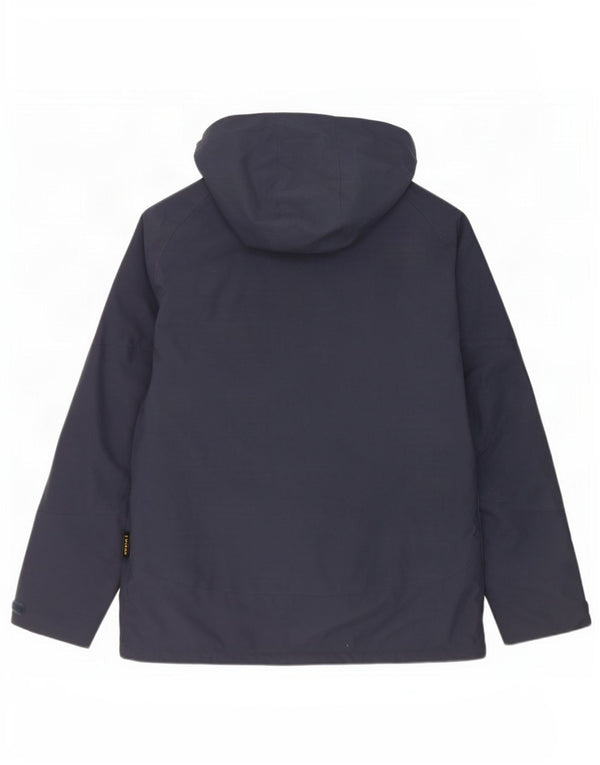 Jack Wolfskin Mens Hooded Windbreaker Jacket UK 48 2XL Navy Blue Polyester