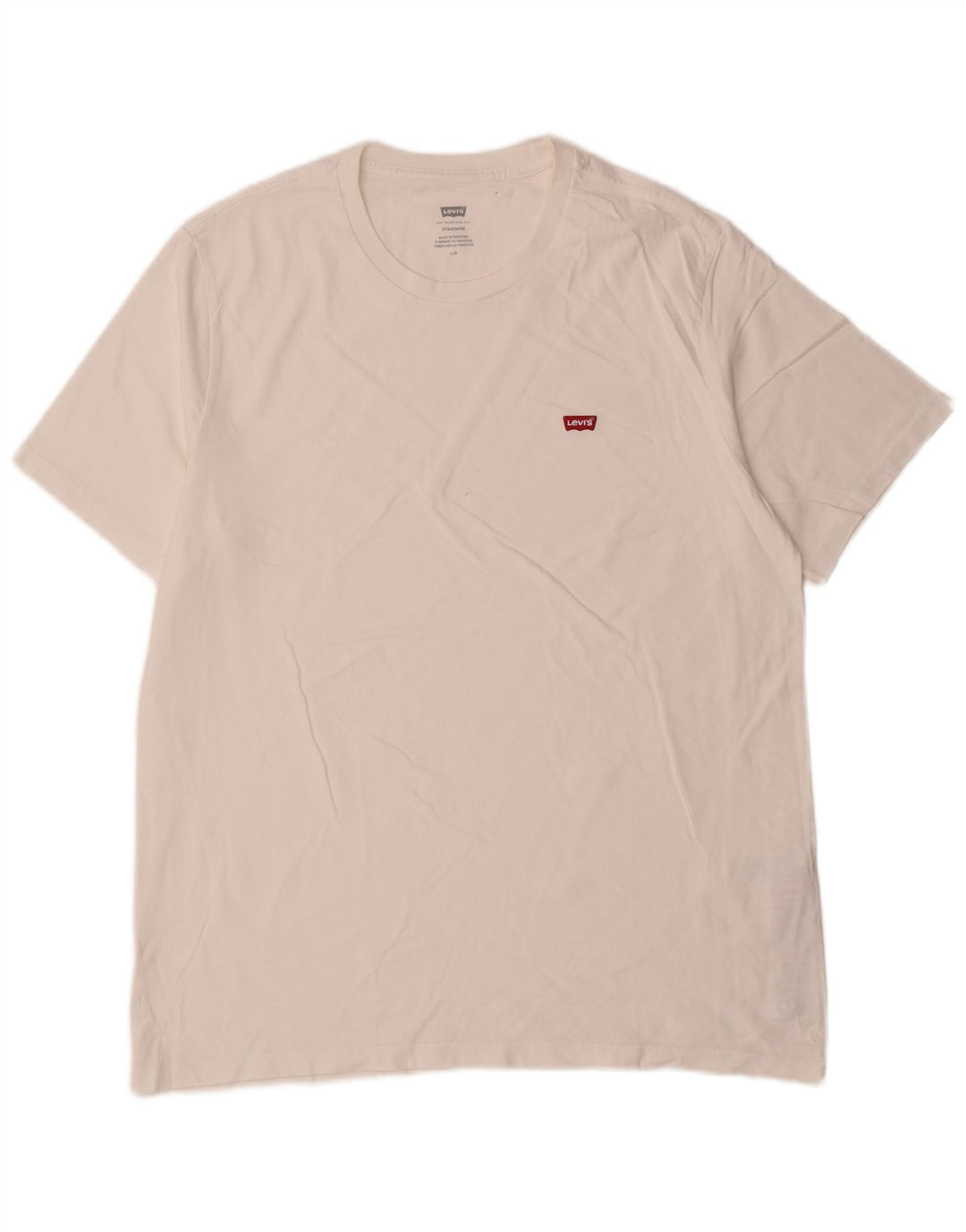 Levi's Mens Standard T-Shirt Top Large White Cotton