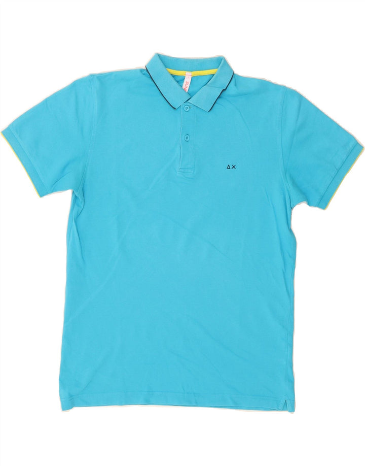 SUN68 Mens Polo Shirt Large Blue Cotton Vintage Sun68 and Second-Hand Sun68 from Messina Hembry 