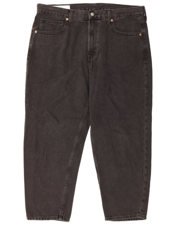 Gap Vaqueros Barril De Cintura Alta Para Hombre W32 L26 Algodón Gris