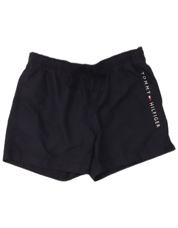 Pantaloncini da bagno grafici da uomo Tommy Hilfiger XL blu navy