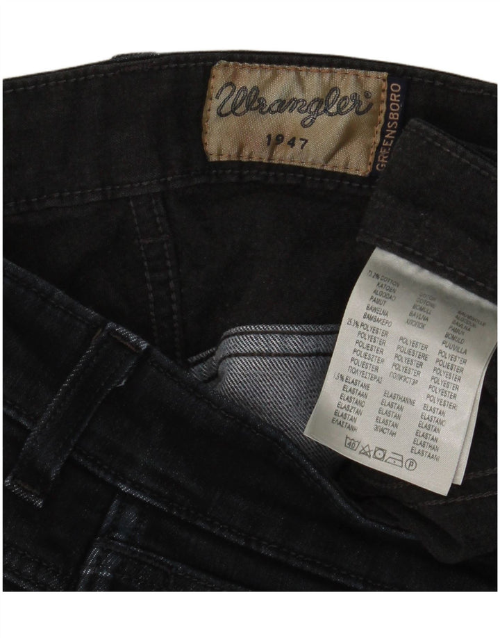 Wrangler Mens Straight Jeans W32 L28 Black Cotton