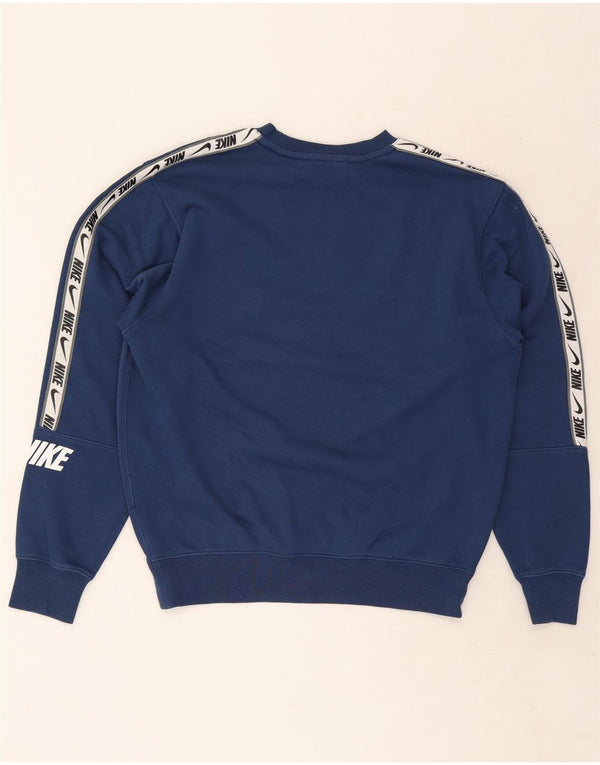 Nike Herre Loose Fit Grafisk Standard Sweatshirt Jumper Small Navy Blue