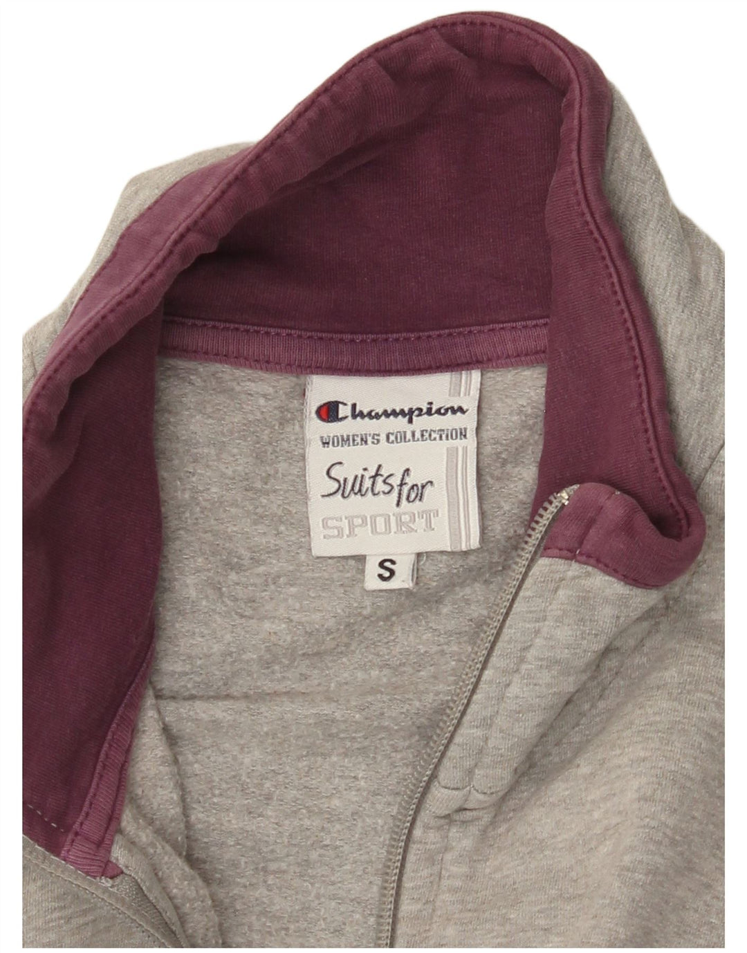 CHAMPION Womens Tracksuit Top Jacket UK 10 Small Grey