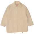 BYBLOS Womens Oversized Bomber Jacket IT 44 Medium Off White Polyamide