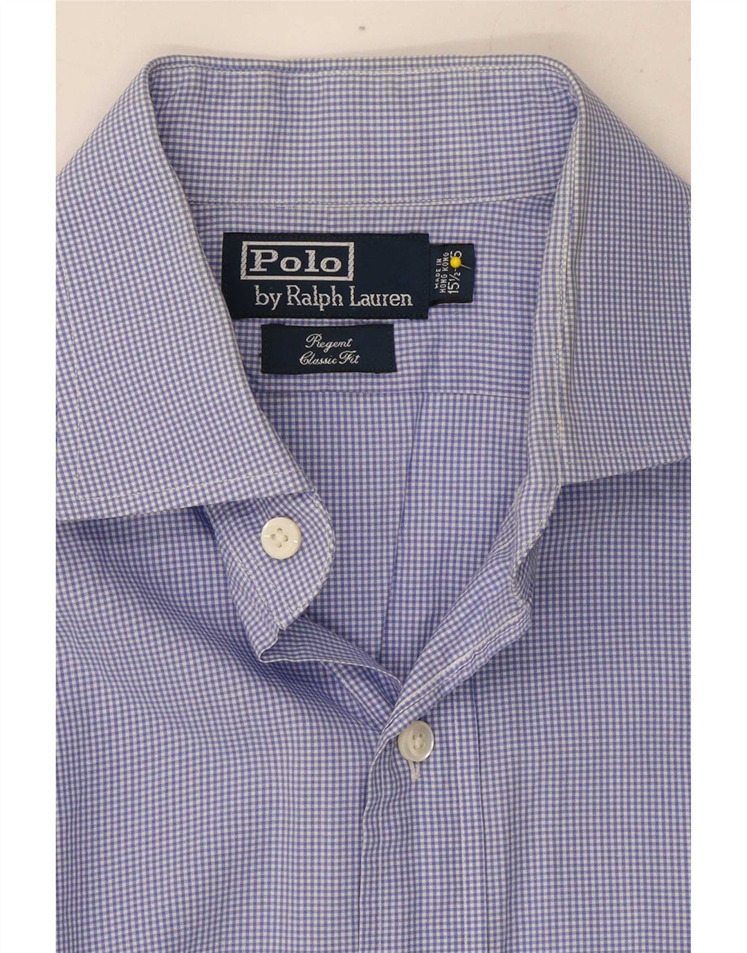 Polo Ralph Lauren Herren Regent Hemd Größe 15 1/2 Mittelblauer Gingham