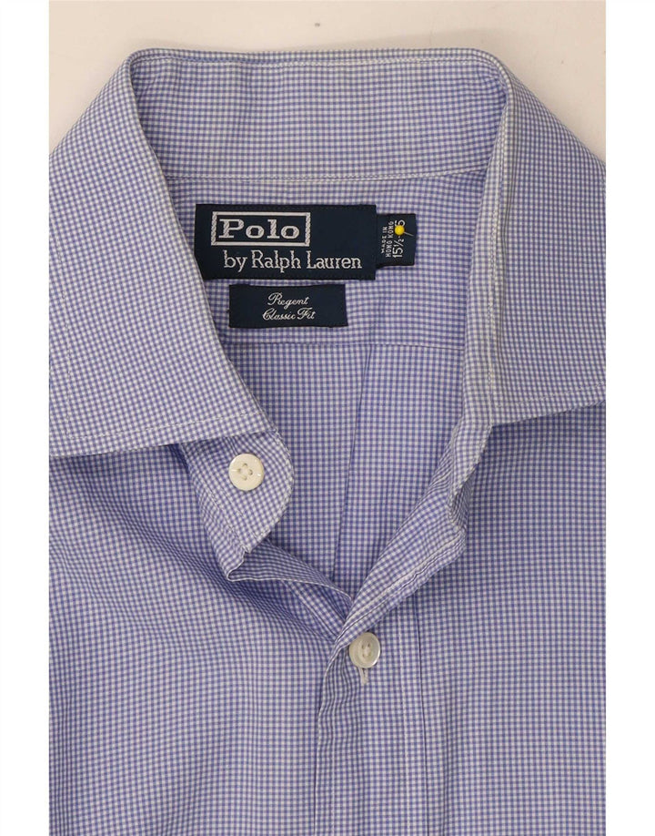 Polo Ralph Lauren Herren Regent Hemd Größe 15 1/2 Mittelblauer Gingham