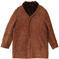 Cappotto vintage in shearling da uomo UK 40 grande marrone