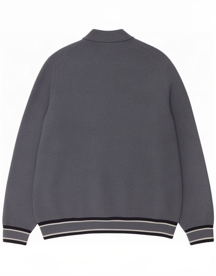 Maglione cardigan da uomo Marks & Spencer 2XL poliestere a righe blu
