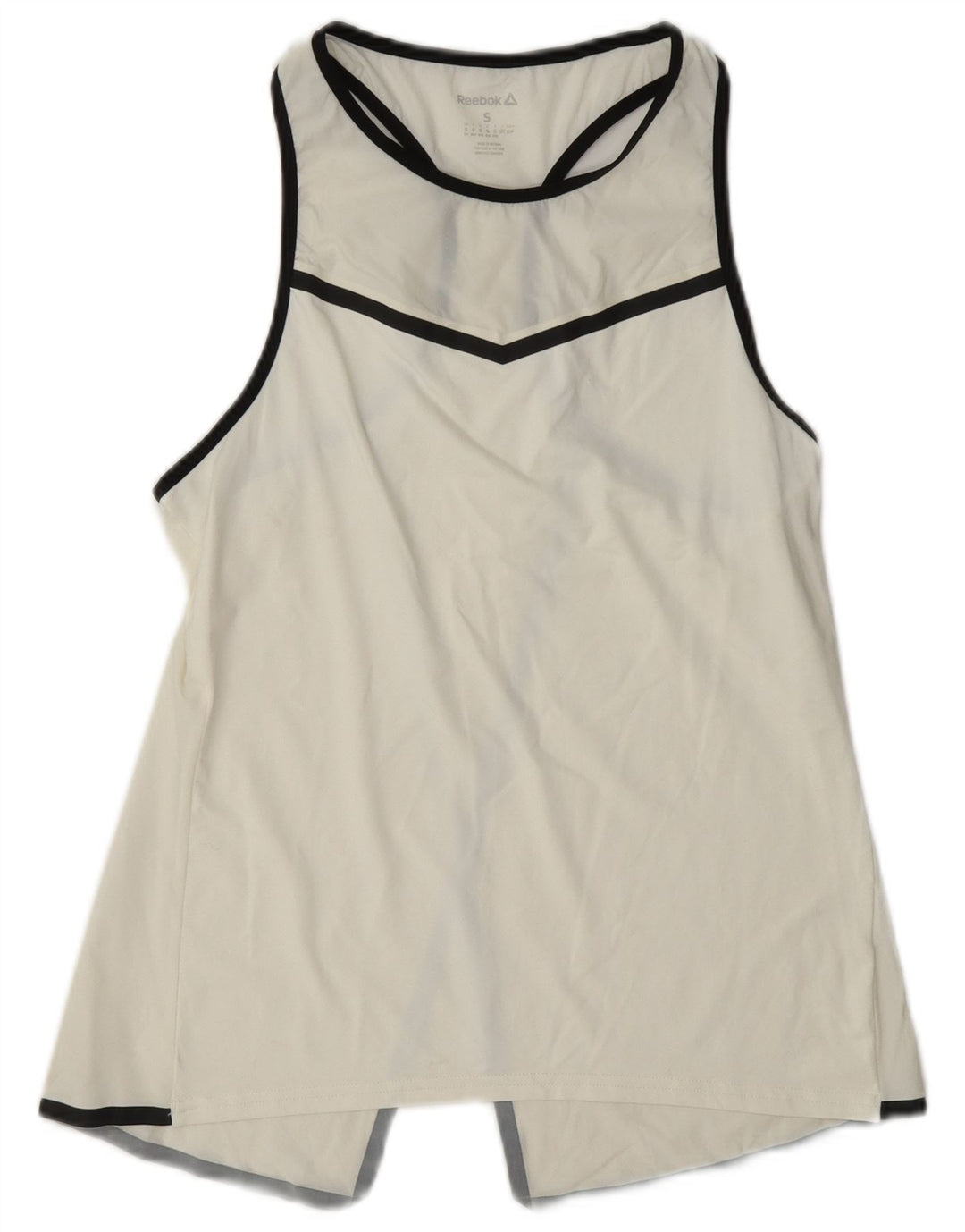 Canottiera grafica Reebok da donna UK 8/10 Small Bianca