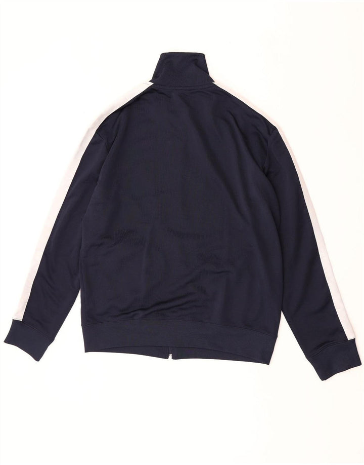 Zara Mens Tracksuit Top Jacket Medium Navy Blue Colourblock Polyester