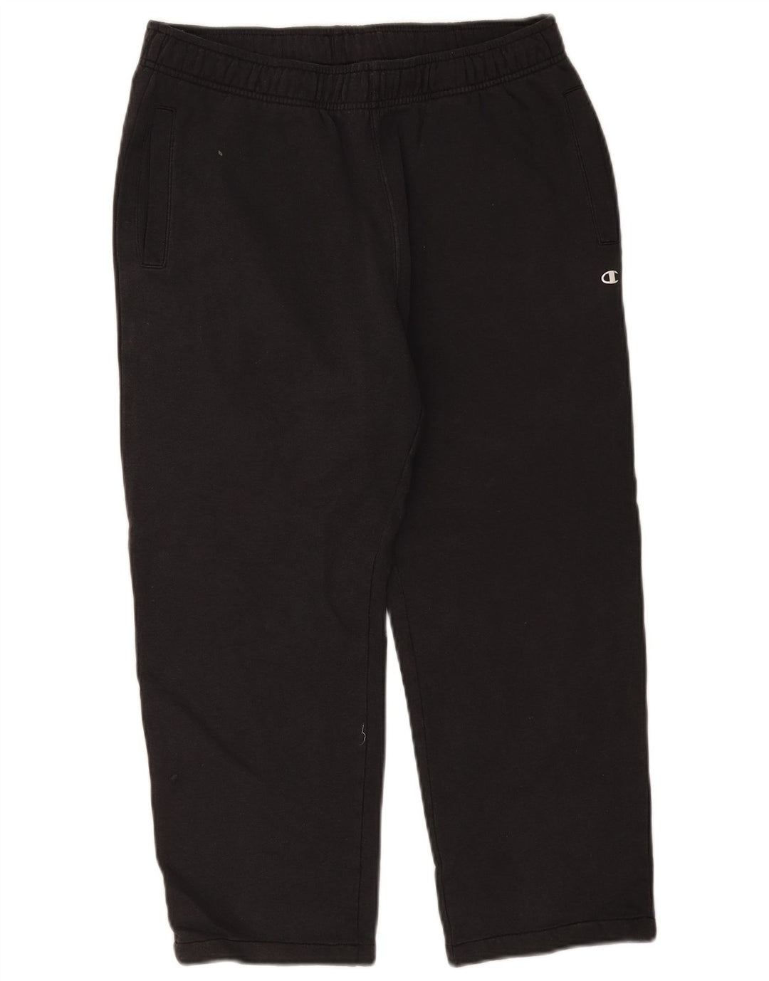 Champion Mens Crop Tracksuit Trousers Large  Black Cotton