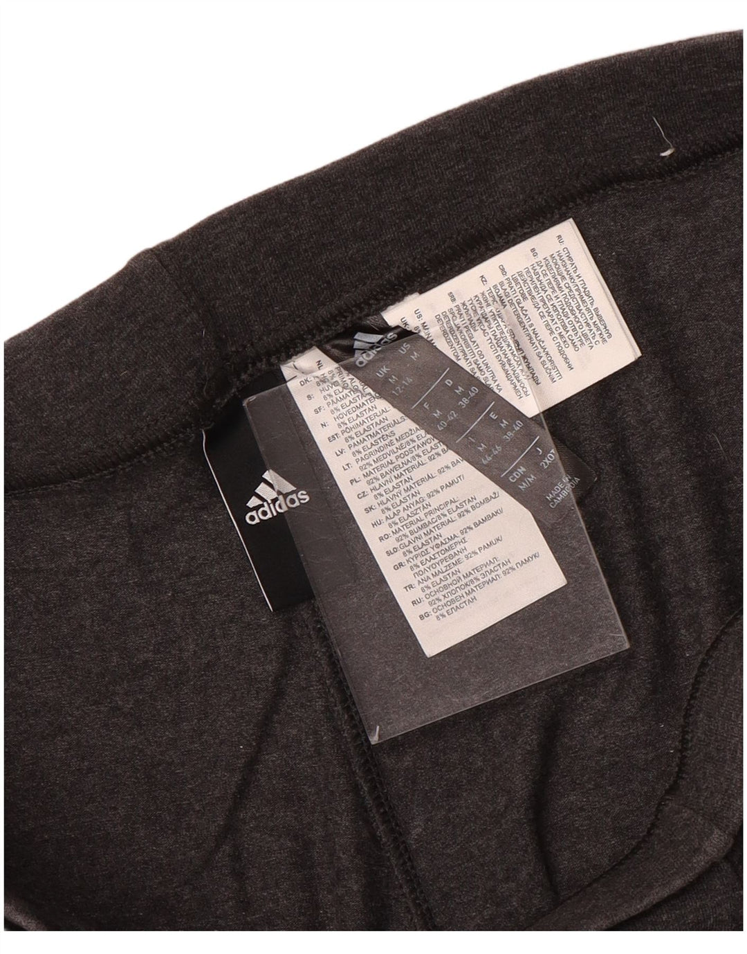 Adidas Womens Graphic Leggings UK 12/14 Medium  Grey Cotton