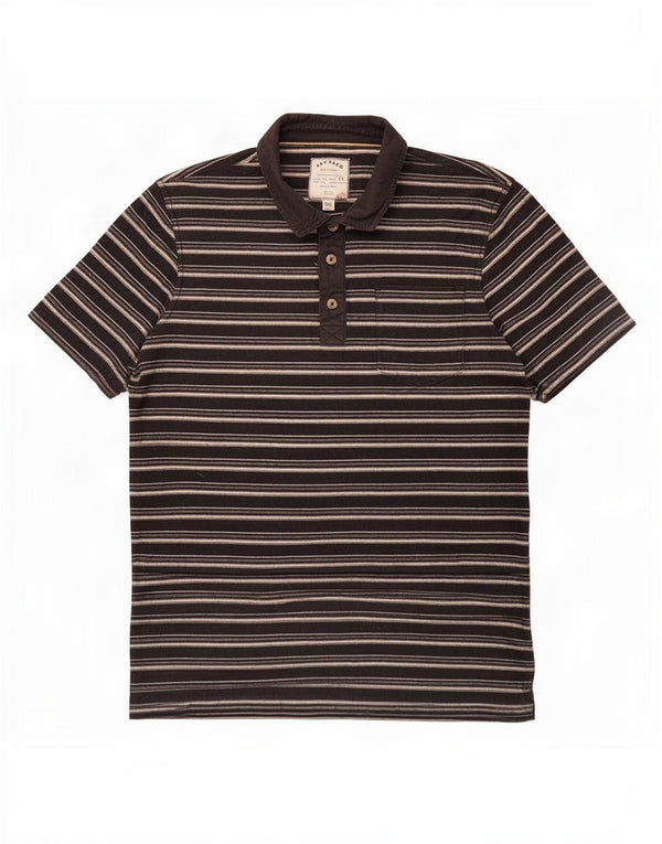 Fat Face Mens Polo Shirt 2XL Navy Blue Striped Cotton