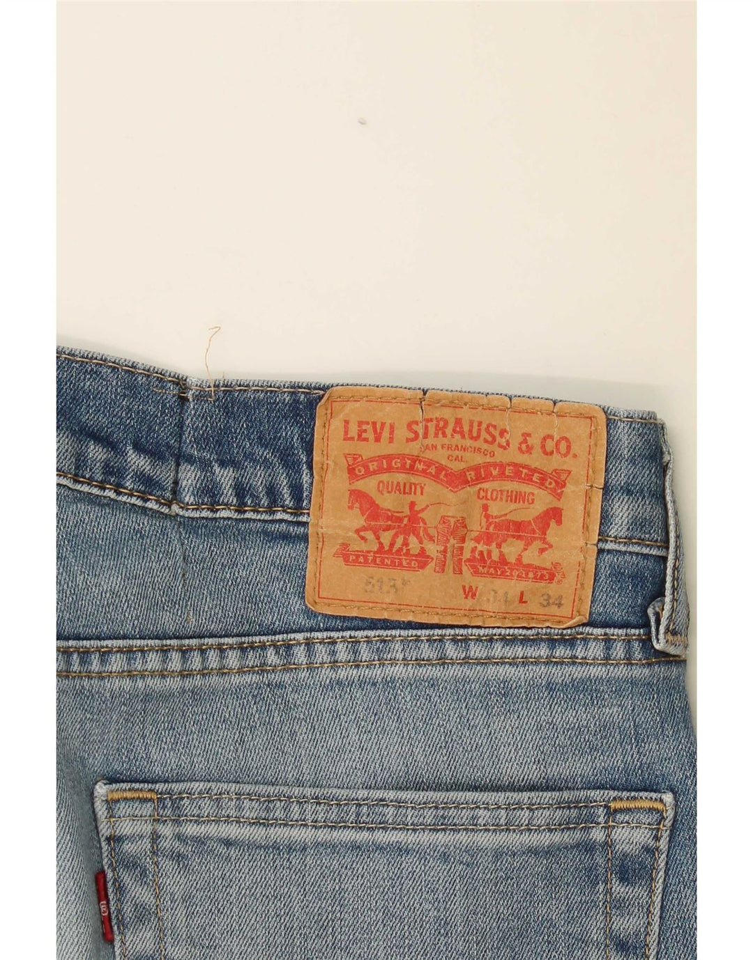 Levi's Mens 513 Slim Straight Jeans W34 L30 Blue