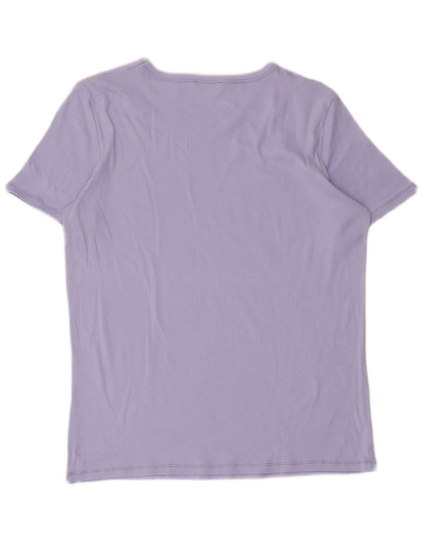 Benetton Womens T-Shirt Top UK 12 Medium Purple