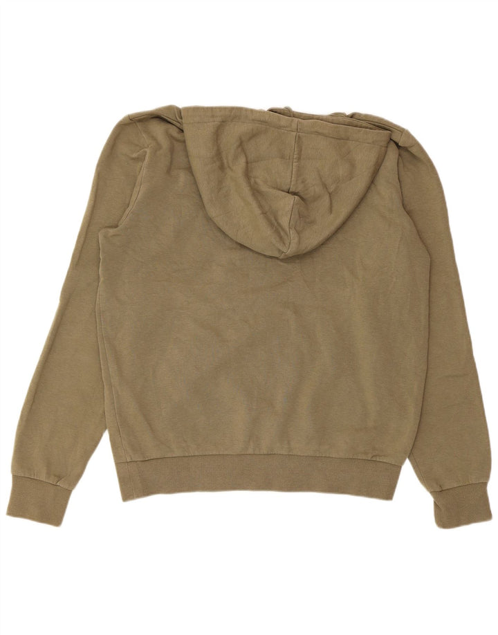 JACK & JONES Mens Hoodie Jumper Medium Khaki Cotton