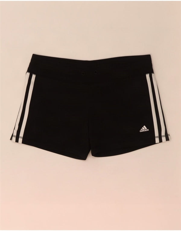 Adidas Womens Climalite Sport Shorts UK 8/10 Small Black Polyester