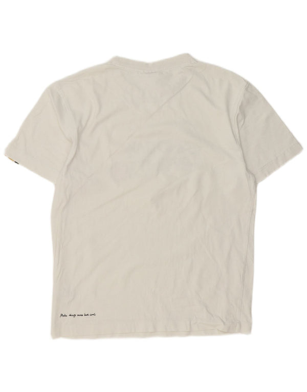 T-shirt grafica da uomo Puma XS in cotone bianco